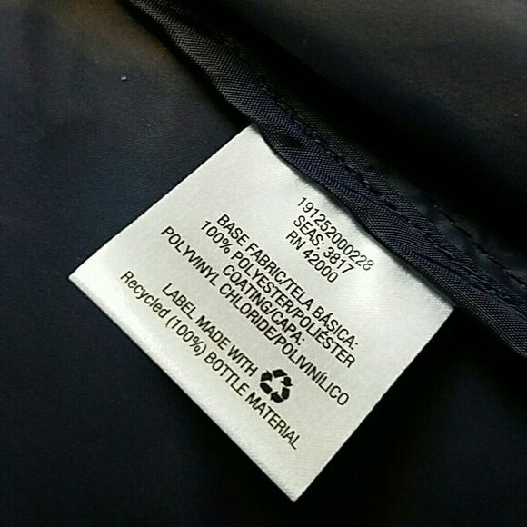 Basic editions navy hooded raincoat NWT - Picture 7 of 8